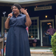 Georgia Democratic candidate for governor Stacey Abrams speaks on July 28, 2022, during a rally in Clayton, Ga. Abrams is launching an intensive effort to get out the vote by urging potential supporters to cast in-person ballots the first week of early voting as she tries to navigate the state’s new election laws.
